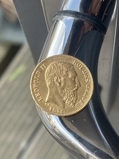 Eine 21,6ct belgische 20 Francs Goldmünze mit einem Portrait von König Leopold II