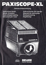 Bedienungsanleitung Manual Papierbildprojektor Braun Paxiscop-XL