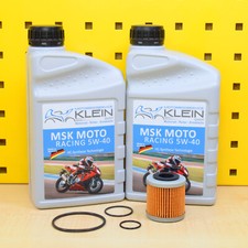 Ölwechsel Set Ölfilter Öl MSK Racing 5w40 für: Mondial Piega / Flat Track 125