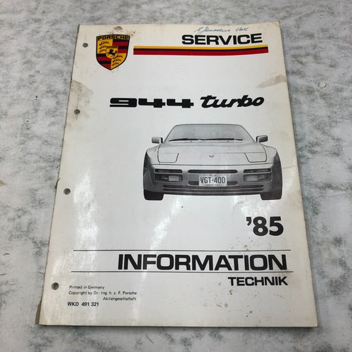 Porsche 944 turbo - '85, service