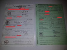 Fahrzeugbrief KFZ Brief 1989