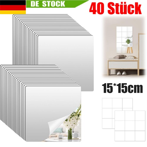 40x spiegelfliesen wandspiegel - spiegelfliesen,