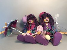 Zwei Marionetten Puppen Pärchen Clown von Ursula Gehlmann | #4