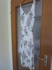 Kleid Weiß Lila Große Blumen