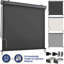 tillvex® Senkrechtmarkise Außenrollo Sichschutz Balkon Markise für Außen Rollo