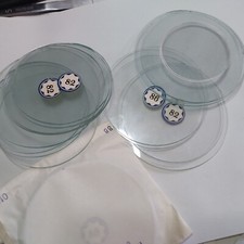 Glas Glass Flache Tischuhr- wecker- wanduhr - kaminuhr.  watch crystal