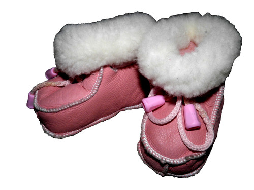 Hübsche baby lammfell - hübsche, lammfell-schuhe