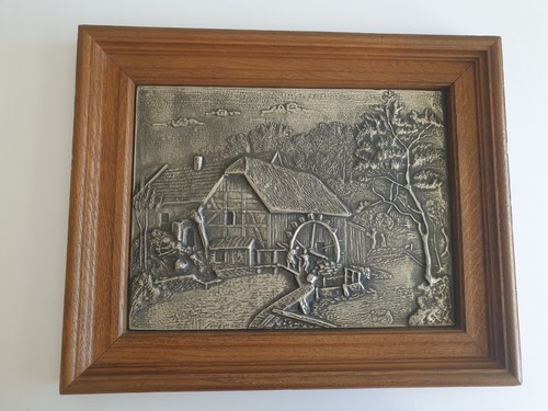 Wandbild relief wassermühle - relief,
