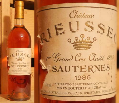 1986er chateau rieussec - rieussec,