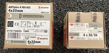 1500x WÜRTH ASSY plus 4 FBS RCS Fensterrahmenschrauben Schrauben 4x35 Torx NEU