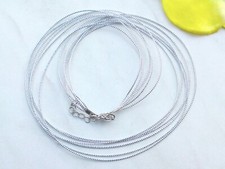 Collier Halskette 6-reihig Halsschmuck Kette Halsband 44-52 cm Silber Metalic