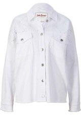 Jeansjacke mit Lochstickerei