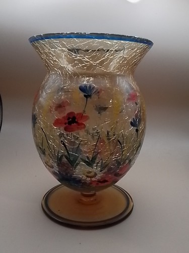 Glasvase eisglas farbig mit - glasvase,eisglas, farbig,mit