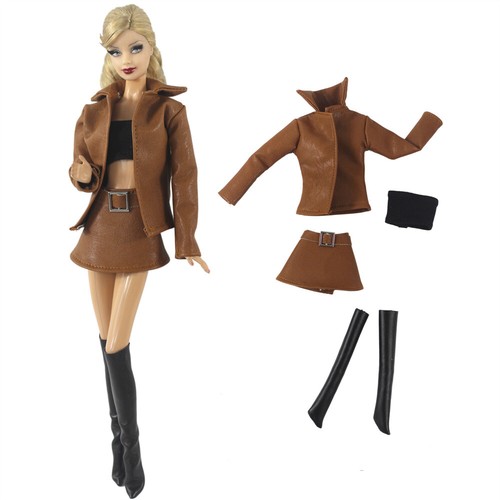 Braunes mode leder - braunes,