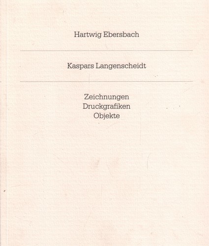 Ausstellungskatalog kaspars - ausstellungskatalog:,