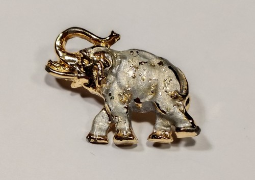 Vintage brosche elefant gold - brosche,