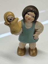 THUN Bozen Figur – Mädchen mit Handpuppe – Vintage Keramik selten