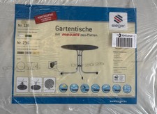 Sieger Klapptisch Rund Weiß 100 cm x 100 cm B-Ware Tisch Balkontisch