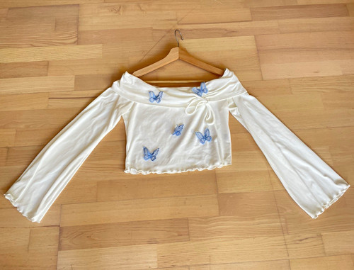 Süßes weißes crop top - weißes, mit