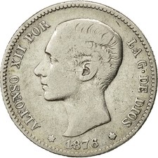 münze, Spanien, Alfonso XII
