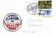 Bundesluftwaffe 55 Jahre LTG 63 Stempel Hohn 2016 Transall