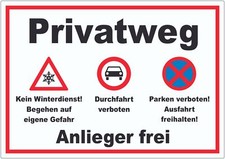 Privatweg KeinWinterdienst