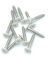 Fassadenschrauben Holzschrauben Edelstahl A4 - 5,0x35 -5,5x55mm weiß,braun Profi