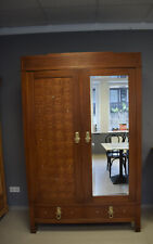 Kleiderschrank - zweitürig - 1 Spiegeltür - Massiv Mahagoni