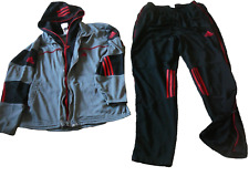 Trainingsanzug Retro adidas Gr. 40/42/44 .L/XL  Jogginganzug  Rot/Schwarz,Grau##