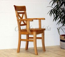Armlehnstuhl kiefer gelaugt geölt Esszimmer holz stuhl mit armlehne landhaus