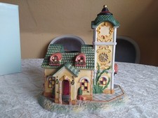 PartyLite Clock Tower Teelichthaus Teelicht Haus Olde World Village Weihnachten