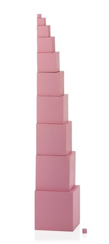 Rosa turm montessori - rosa, montessori-material