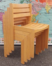 4 x Wilkhahn 303/1 Holz Stuhl