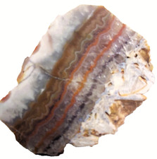 Achat Amethyst als Anschliff von Halsbach bei Freiberg im Erzgebirge in Sachsen