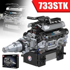 V12 Motor Bausteine Bausatz Auto Motorbausatz Klemmbausteine Motor Modell GER