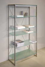 Christine Kröncke Offenes Regal Satiniertes Glas Metall