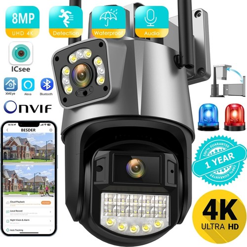 8mp wifi camera dual lens - 8mp, 4k