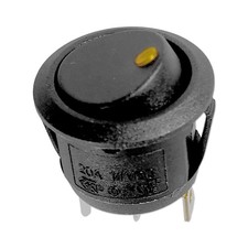 Wippschalter Rund 12V 20A LED Gelb KFZ Boot Auto LKW Camper Wohnmobil Schalter