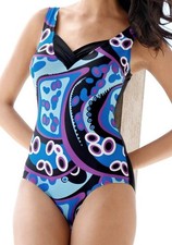 BADEANZUG schwarz-blau-lila-weiss OPTIMIZER Gr.54 Cup B NEU