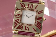 Cartier Pendulette de Voyage Quadrant Reisewecker Alarm Clock Made in France 