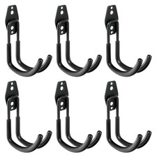 Schramm® 6 Stück Wandhaken Gerätehaken Mehrzweckhaken Universalhaken Werkzeug