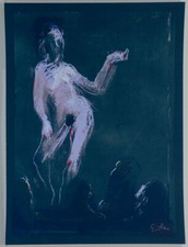 Georg Eisler: Lithographie "Phoenix Club" Akt-handsigniert-von 1972-5000 Ex.