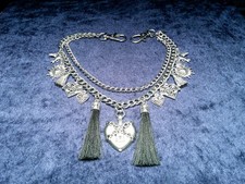 Charivari, Trachten-Kette  Schmuck für Lederhose, verschlossenes Herz, kultig