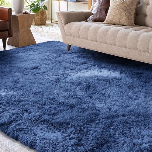 Hochflor teppich kobaltblau - hochflor,