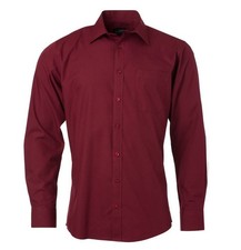 Herren Langarm Hemden Uni Easy Care Businesshemd Freizeit Shirt Leicht Tailliert