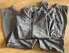 Adidas Comfort Sportanzug Trainingsanzug Jogging Polyester 6 M Grau Blau meliert