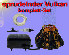 Aquarium Deko sprudelnder kleiner 🐟 VULKAN ➕ LUFTPUMPE 🐟 Dekoration Zubehör