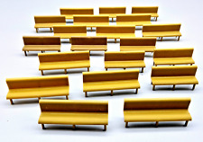 Spur 0 - 20 St. Sitzb?nke Holzoptik Inneneinrichtung f?r Wagen o. Bahnhof