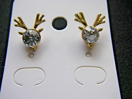 Ohrringe hirsch geweih strass - ohrringe,