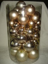 Weihnachtsbaumschmuck Christbaumschmuck, 60 Kugeln, glänzend+matt, Farbtöne gold